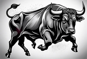Bull vs bull fighter tattoo idea