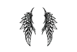 spiritual feathers indian shaman rune tattoo idea