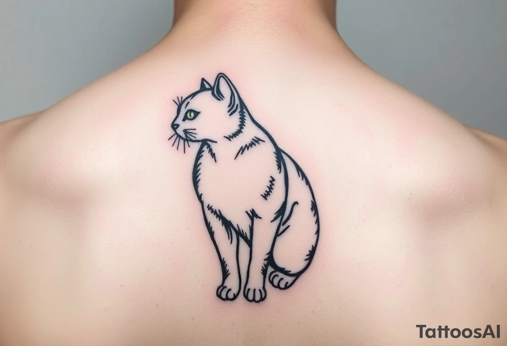 black cat tattoo idea
