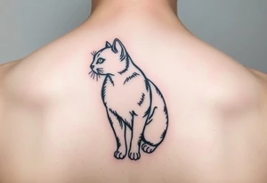 black cat tattoo idea