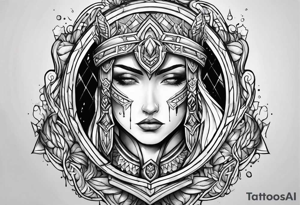 My tears ricochet warrior shield tattoo idea