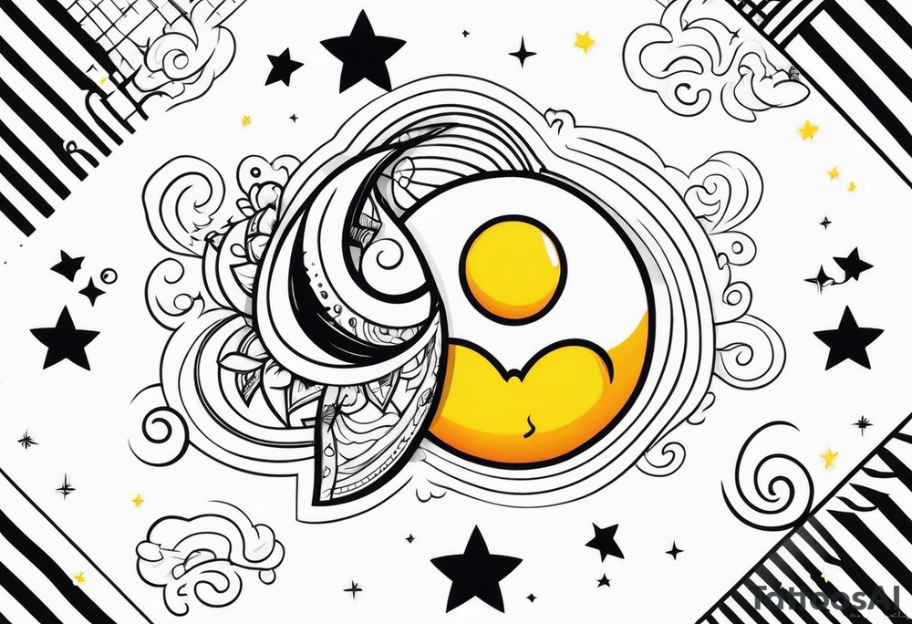 Sol e Lua juntos tattoo idea