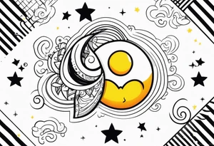 Sol e Lua juntos tattoo idea
