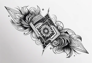 Horizontal inner arm tattoo idea