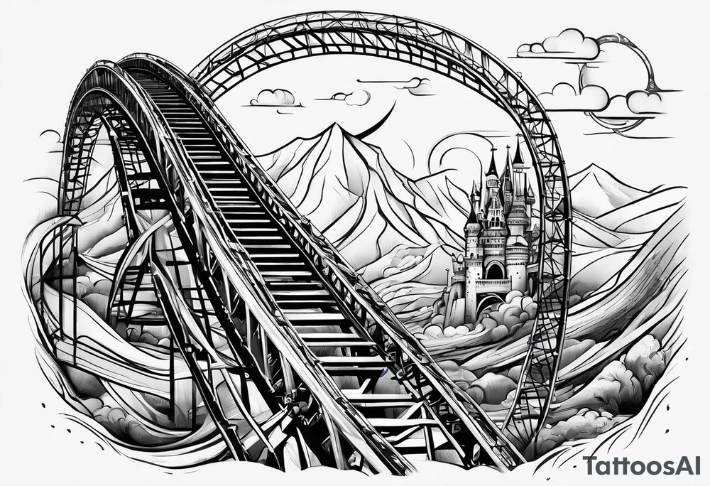 life is a rollercoaster tattoo idea