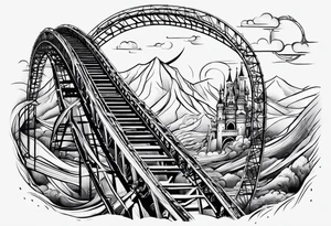 life is a rollercoaster tattoo idea