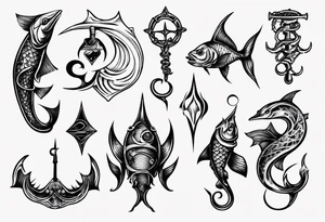Fishhook tattoo idea