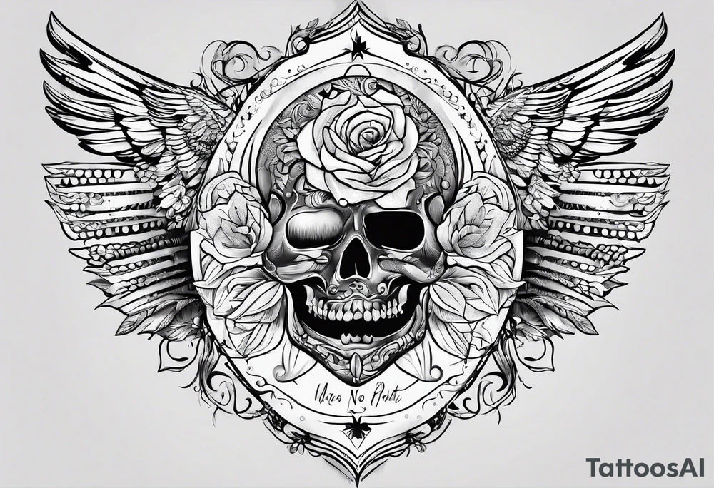FEEL NO PAIN SHOW NO EMOTIONS tattoo idea
