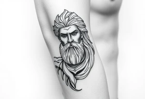 greek god sleeve tattoo idea