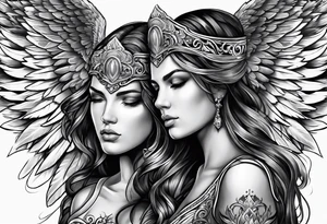 2 guardian angels tattoo idea