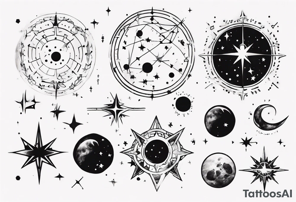 Space constellation tattoo idea