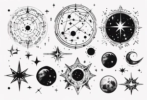 Space constellation tattoo idea