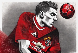 Manchester united 
Red Devil heading a 
football tattoo idea