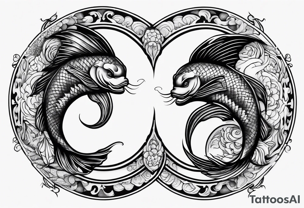 masculine pisces with yin and yang tattoo idea tattoo idea