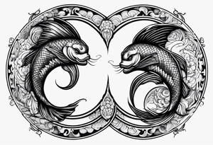 masculine pisces with yin and yang tattoo idea tattoo idea