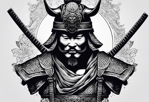 samurai with mask tattoo idea