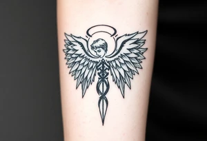 good and bad angel tattoo idea