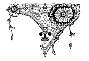 Chicano bandana pattern tattoo idea