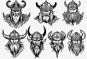 I want a tattoo of a viking with the name “Viking Customs” incorporated in the design tattoo idea