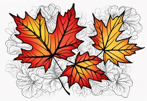 Tartan Maple leaf tattoo idea