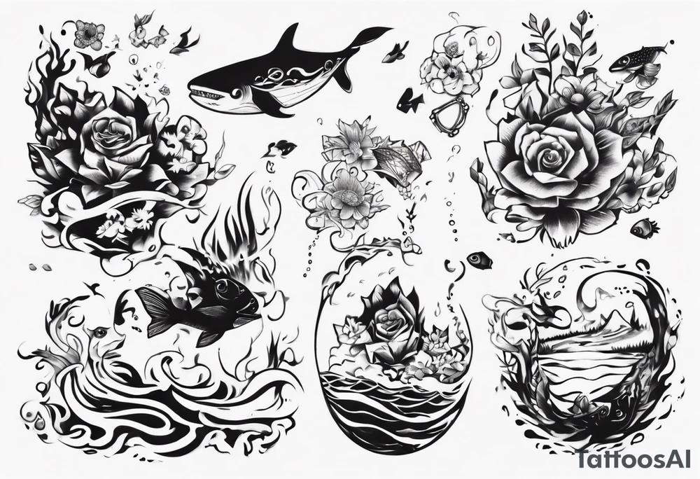 “You’re diving in my pool” romantic , music style tattoo idea