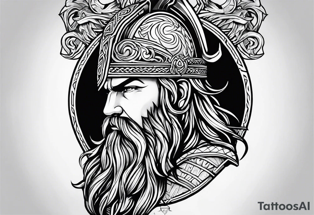 Valhalla viking  steps path tattoo idea