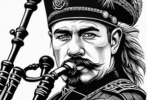 Bagpiper tattoo idea