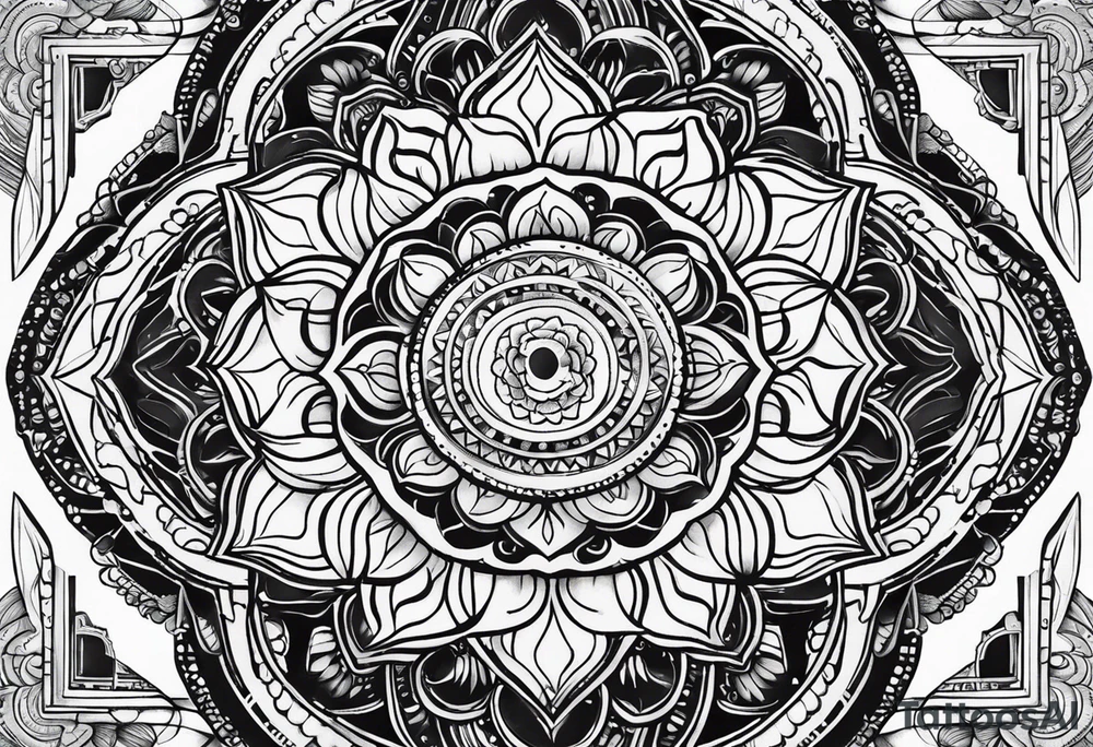 Chakras with mandala tattoo idea