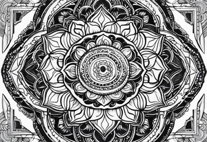 Chakras with mandala tattoo idea