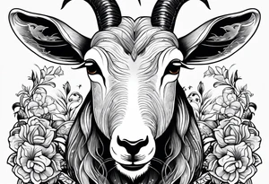 Image of a goat combined with a Snake. Snake tattoo idea