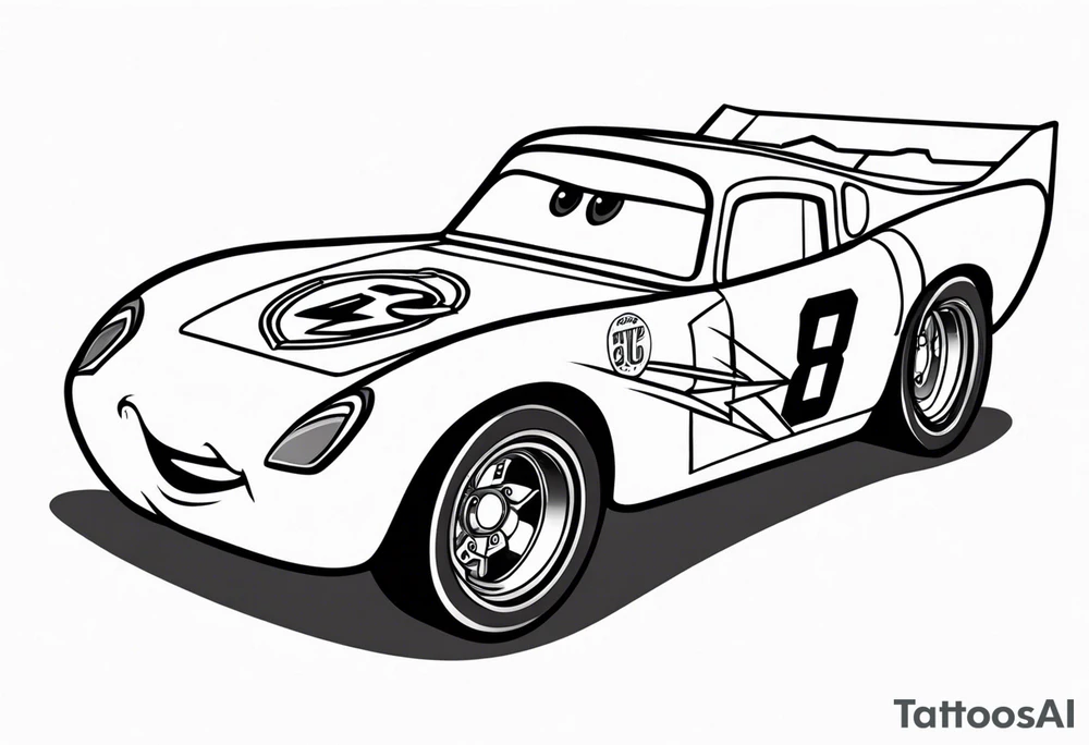 Lightning mcqueen number tattoo idea