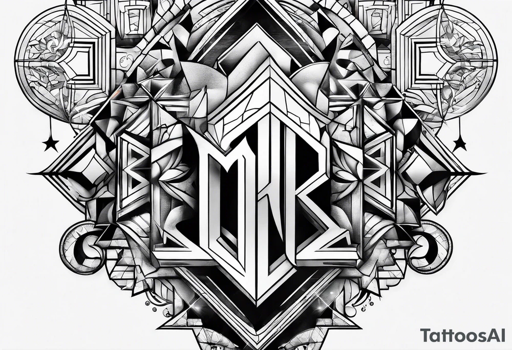 the letters A W R tattoo idea