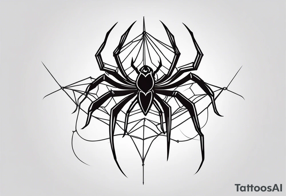 Electrifying spider tattoo idea