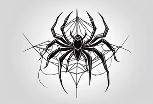Electrifying spider tattoo idea