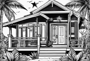 Beach house tattoo idea