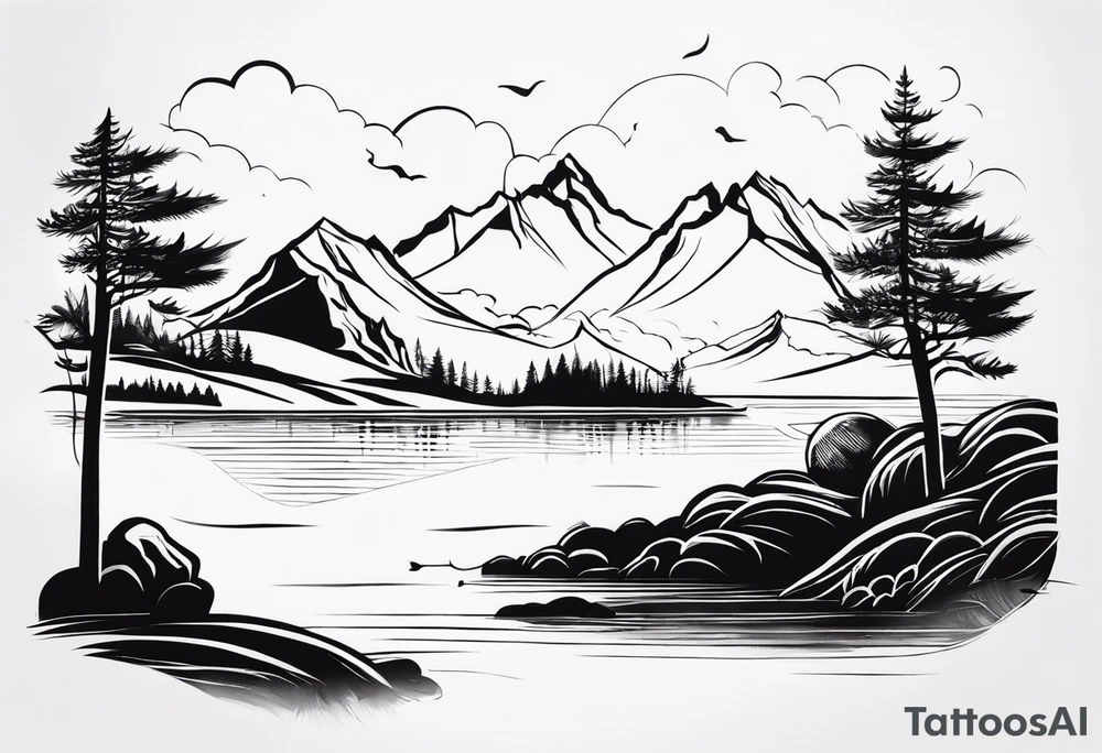 J’aimerai un tatouage de paysage du perche tattoo idea