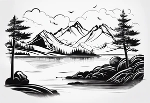J’aimerai un tatouage de paysage du perche tattoo idea