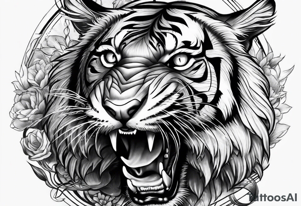 Ratte auf Tiger tattoo idea