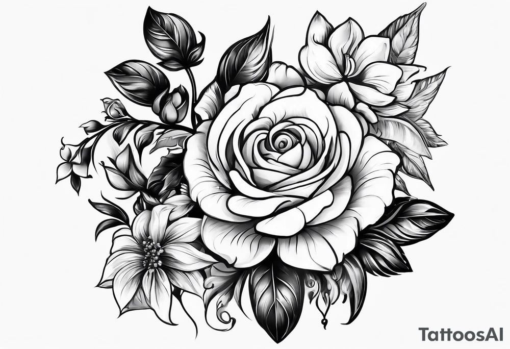 italy, traveling, family, loyalty, flowers tattoo idea