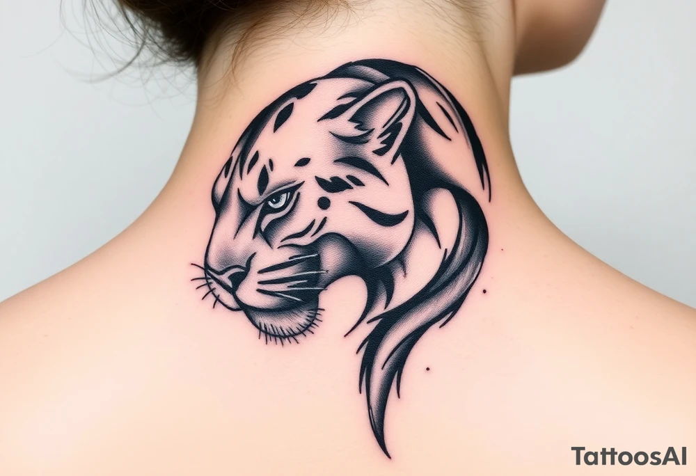 Black panther tattoo idea