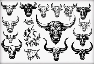 Texas bull tattoo idea