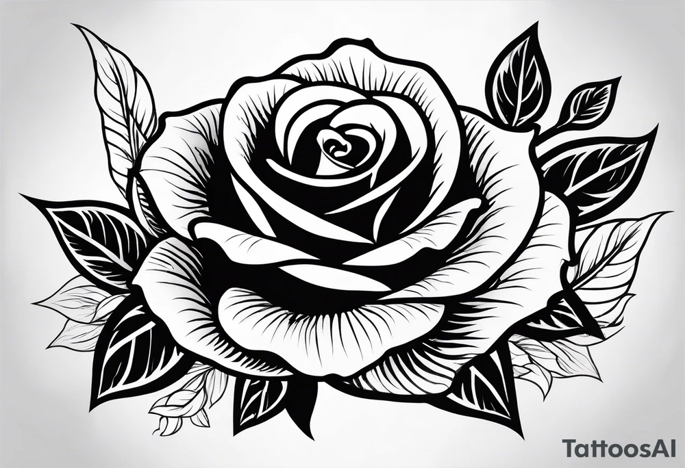 rose designs behind the word always and forever tattoo idea