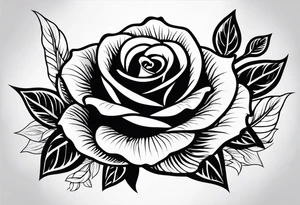 rose designs behind the word always and forever tattoo idea
