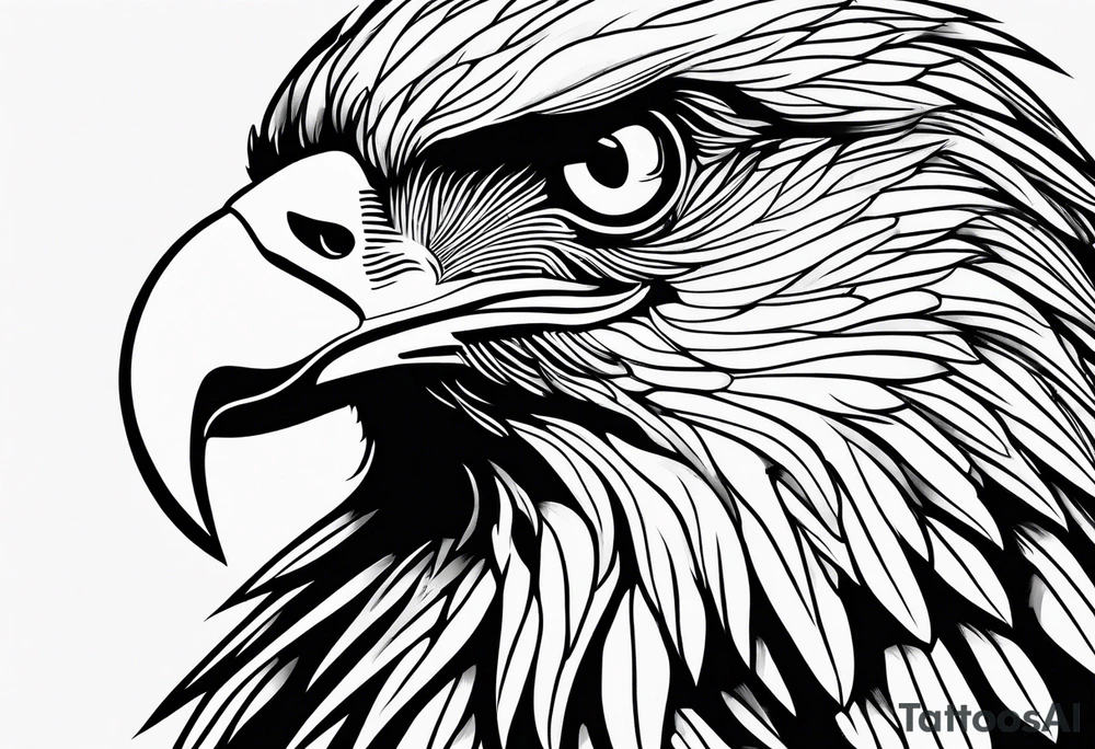 American eagle with abstract lines and contouring tattoo idea American eagle with abstract lines and contouring tattoo idea