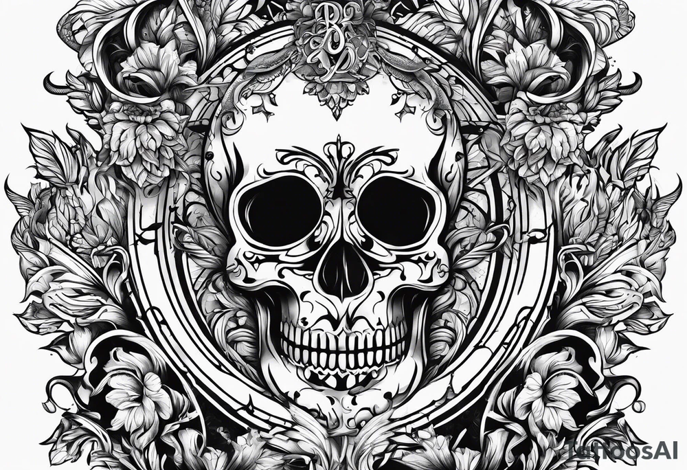initials of best friends JD DD JN AM NR MS LG tattoo idea