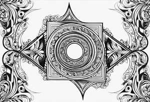 pointed abstract pattern tattoo idea