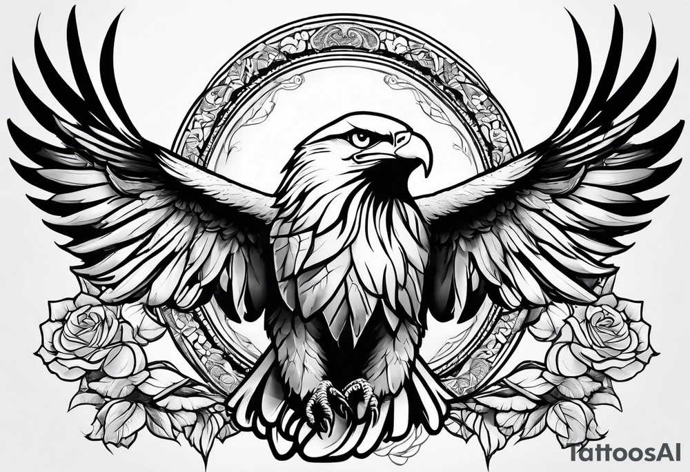 Eagle and a White Dove tattoo idea