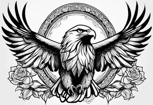 Eagle and a White Dove tattoo idea