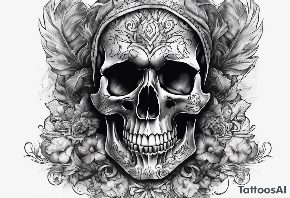 Skull with smoke tattoo idea