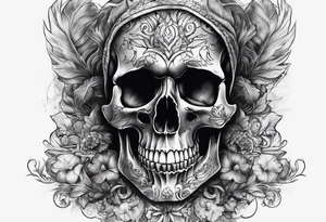 Skull with smoke tattoo idea